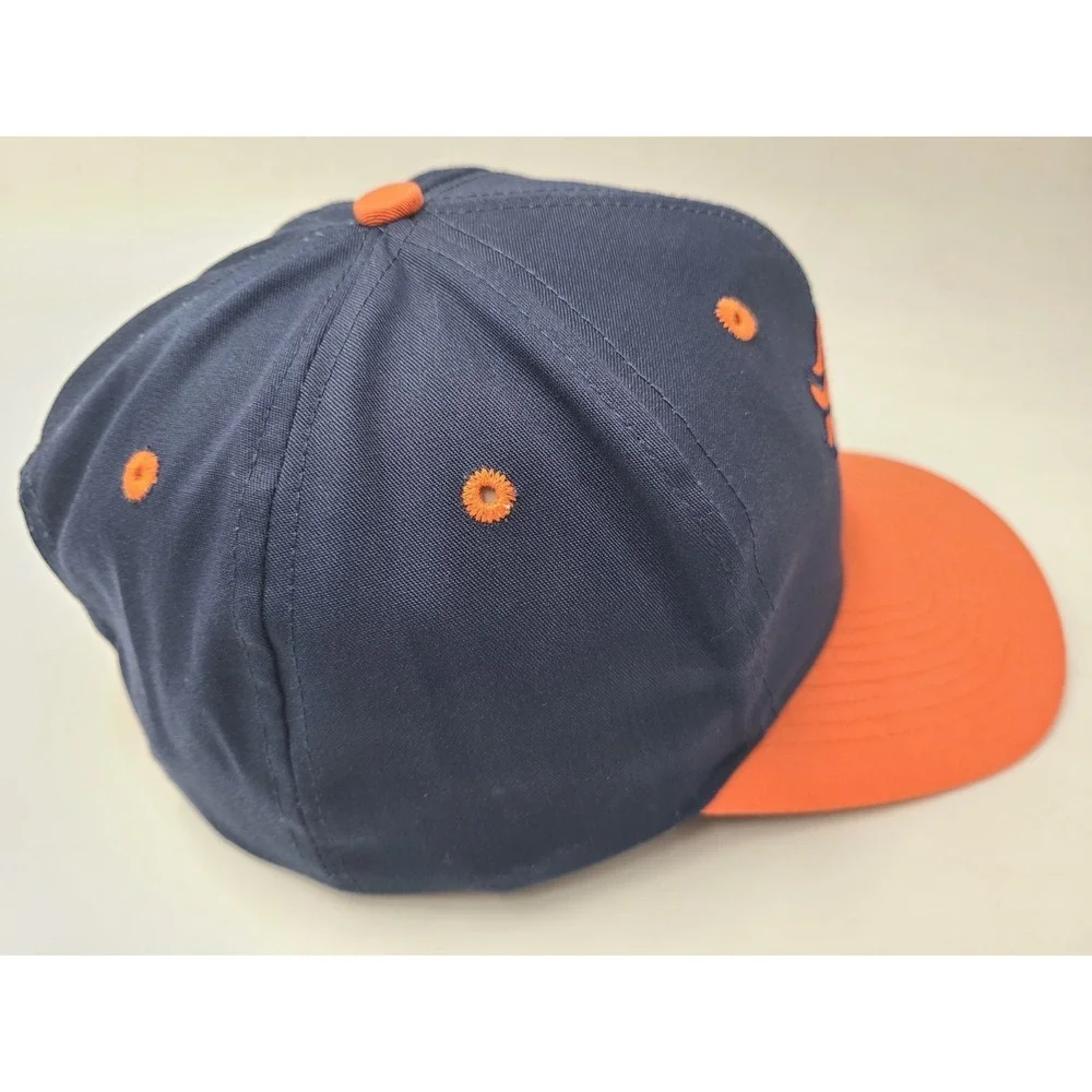 Vintage Denver Broncos Logo Athletic Snapback Hat Cap NFL‎ Football Blue Orange